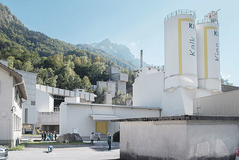 Kalkfabrik Netstal AG  Oberlanggüetli 8754 Netstal Glarus Schweiz Kalk  Kies Weisskalkhydrat Chemie Chemieindustrie